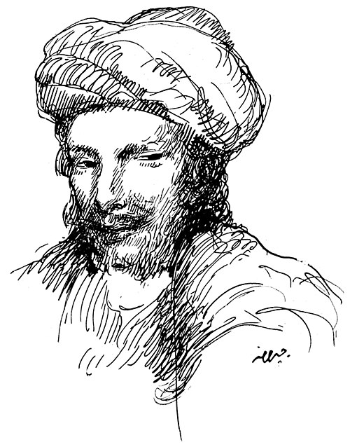 Porträt von Abu Nuwas