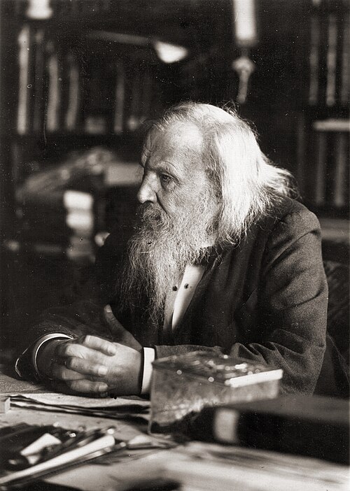 Porträt von Dmitri Iwanowitsch Mendelejew