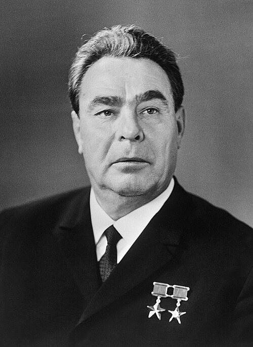 Porträt von Leonid Iljitsch Breschnew