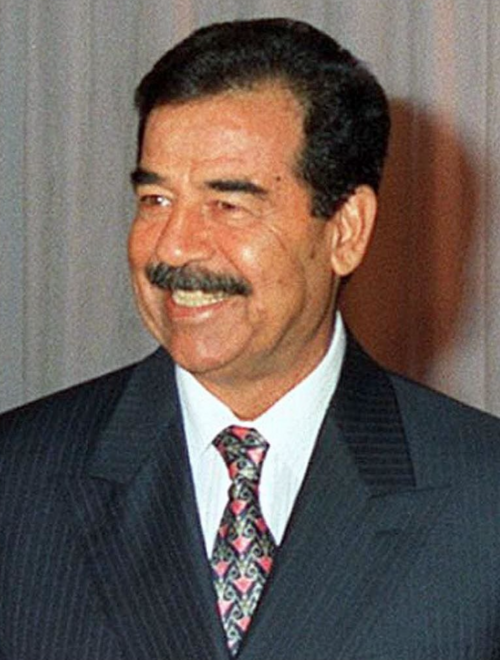 Porträt von Saddam Hussein